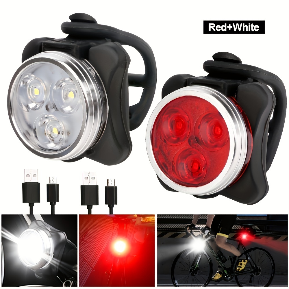 

2/4/8pcs Bike Light Front & Rear Taillamp Bright Bike Light For Night Riding Bicycle Light High Usb Rechargeable Bicycle Headlight Set Bike Headlight For Adult Kid Mountain Bike