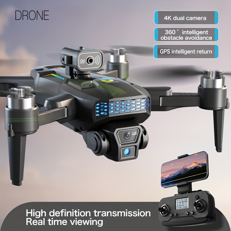 TEMU Seree Gps Drone With 4k Camera, Aerial Camera With Dual Wifi, Long Range Gps Quadcopter For Beginners, Optical Streaming, 5g Transmission,