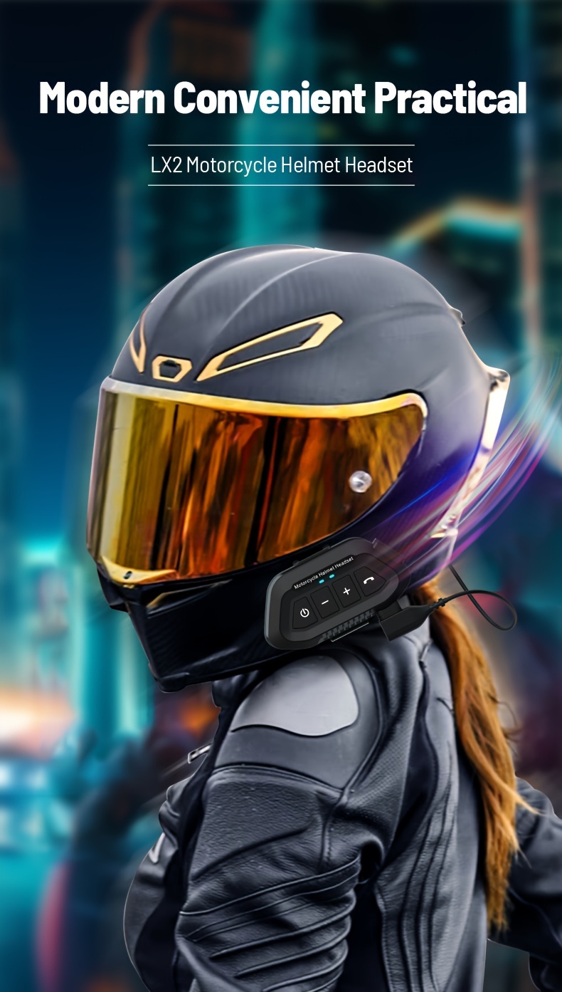 1pc motorcycle helmet wireless headphones lx2 ski helmet Temu