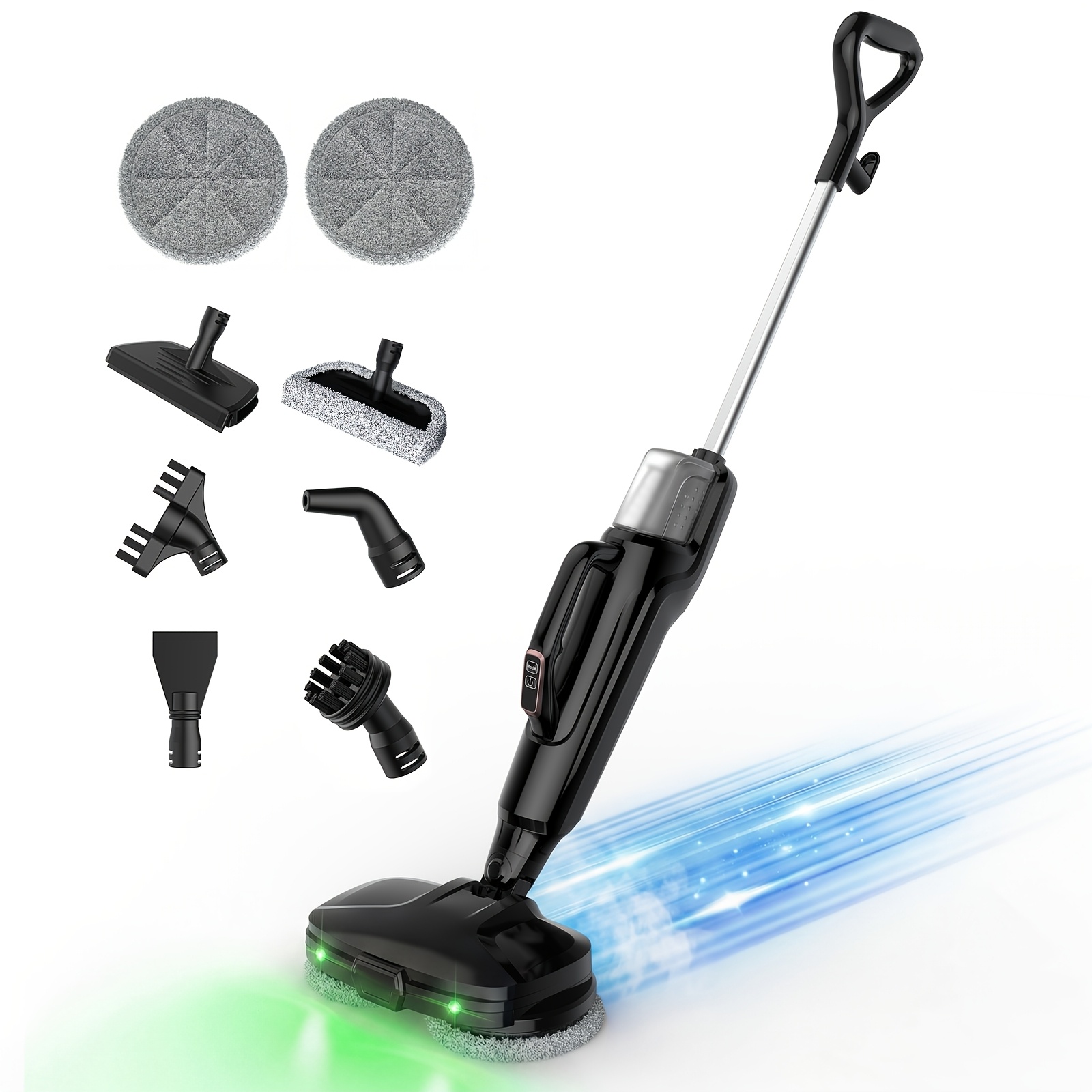 Image of Lubluelu 1380w 6 In 1 Steam Mop Steam Cleaner Steam Broom Cleaner Steam Mop Removes Stains, With 500ml Tank, Efficient And Effortless Cleaning With Hot Steam, Lighting Function, For Home Floors Tiles