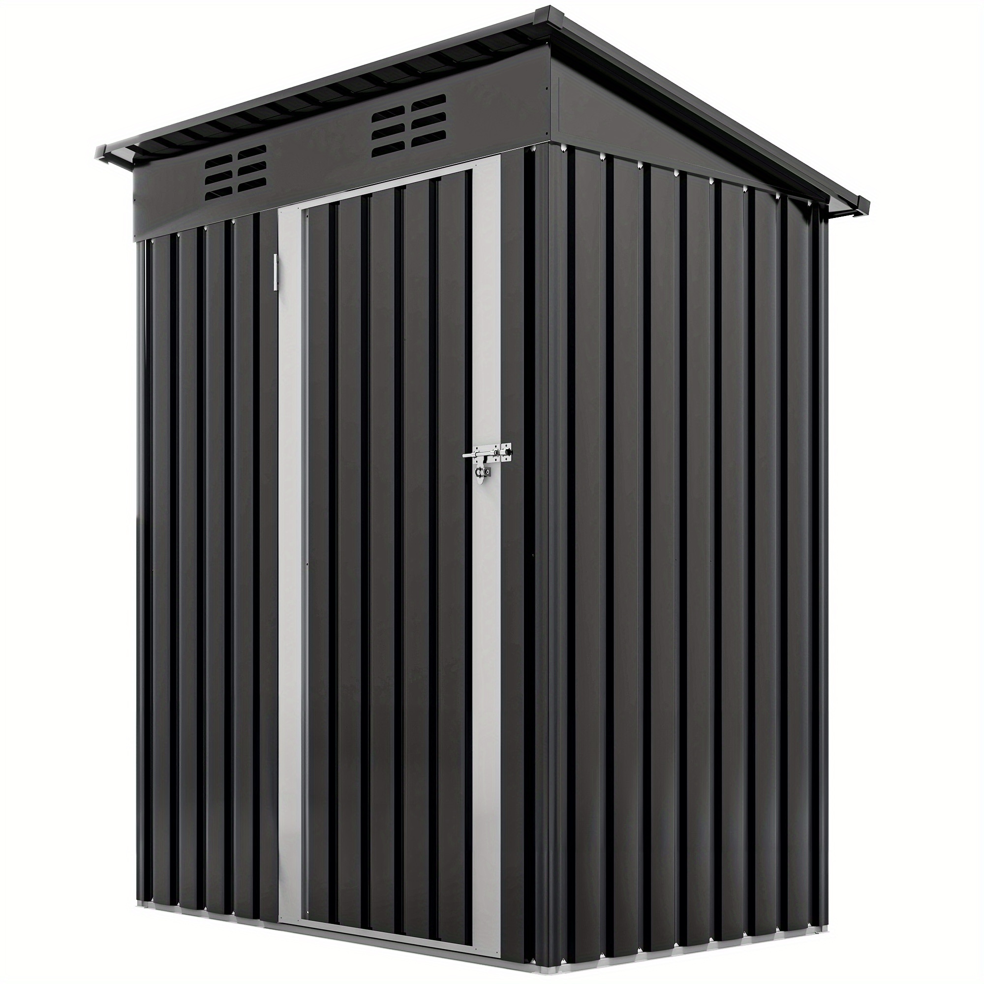 

Balconera Outdoor Storage Shed 5 X 3ft, Heavy Duty Metal Tool Sheds Storage House With Lockable Door & Air Vent For Garden, Patio, Lawn To Store Bike, Garbage Can, Lawnmower