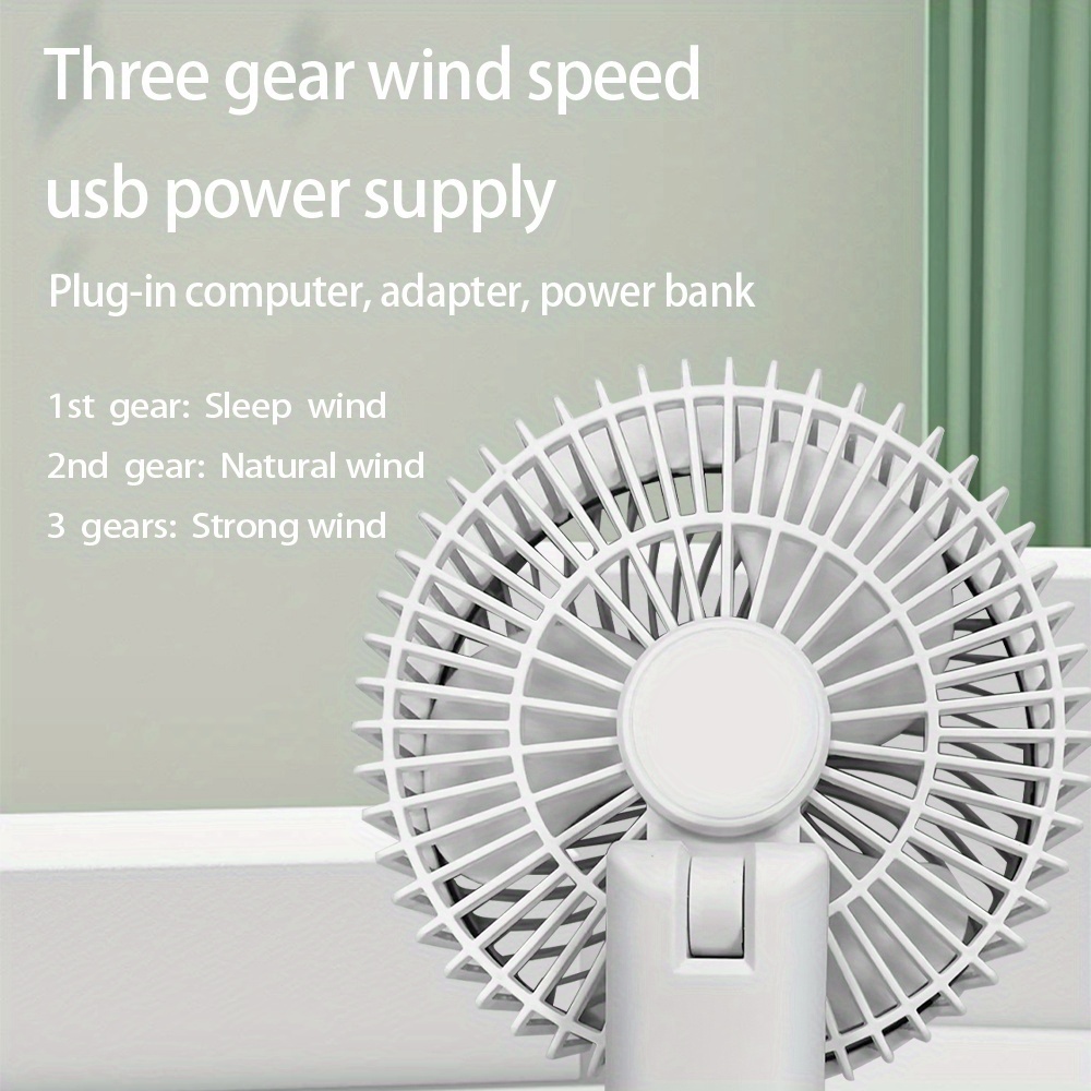 Portable Clip-On Fan - 3 Speed USB Camping Fan