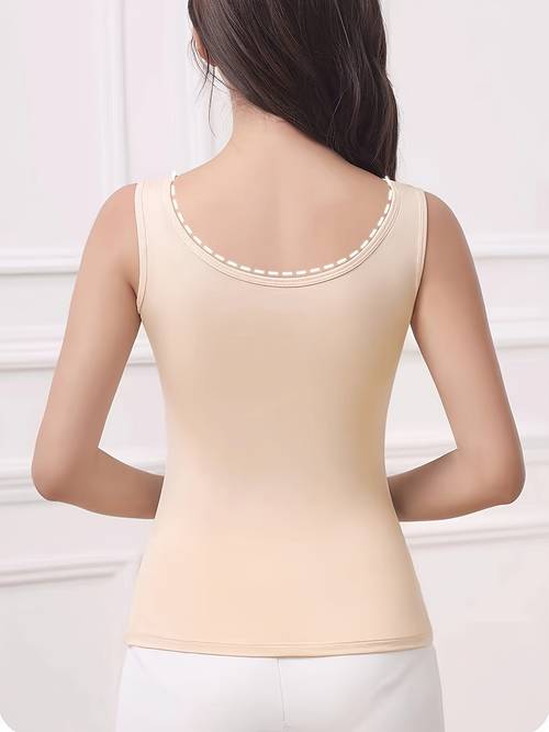 6pcs womens viscose stretch tank soft breathable sleeveless for layering casual loungewear 6 colors red pink beige ladies tank versatile layering simple versatile design lightweight fabric