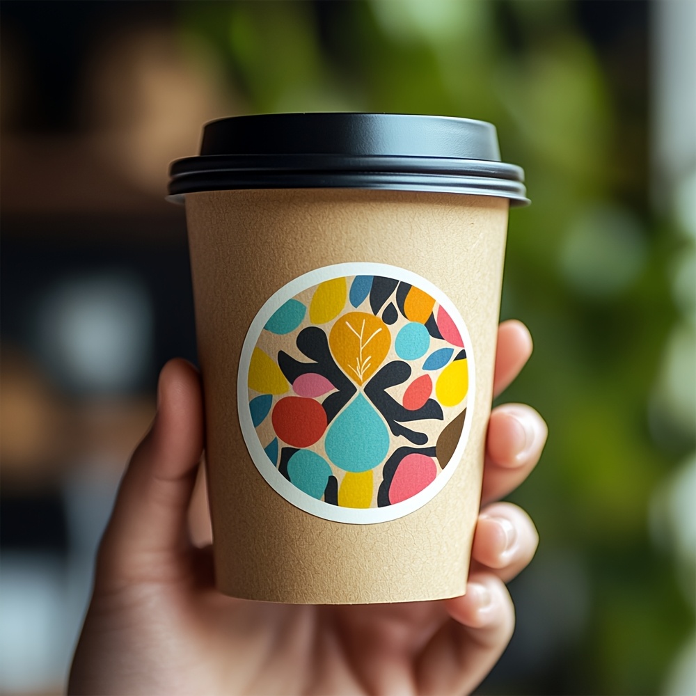 Customizable Round Self-Adhesive Stickers and Labels