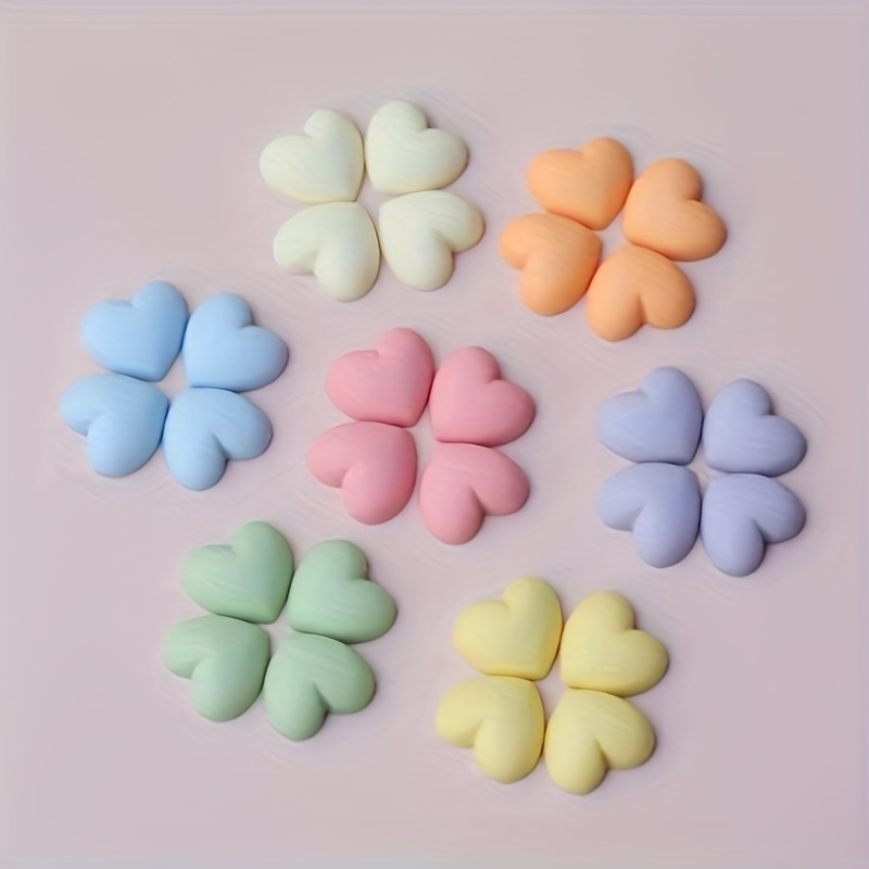 Image of 11pcs Macaron Color Heart-shaped Fridge Magnets, Multicolor Mixed Geometric Love Magnet Set, Cute Home Kitchen Office Whiteboard Decorative Magnets, Valentine's Day Gift, Perfect Gift For