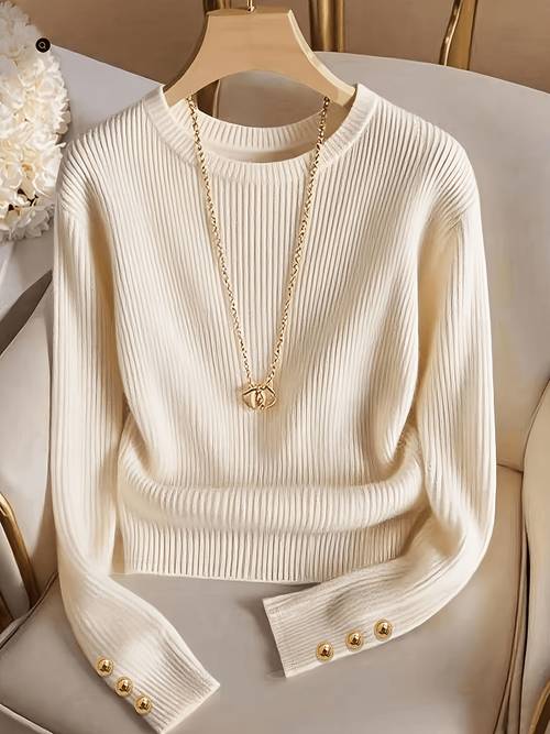 womens elegant minimalist fashion round neck t shirt