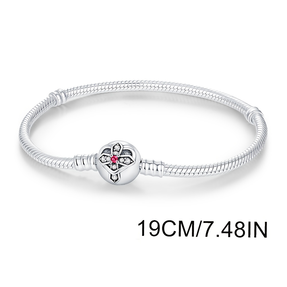 925 Silver-Plated Cross Bracelet, Simple Style Gift