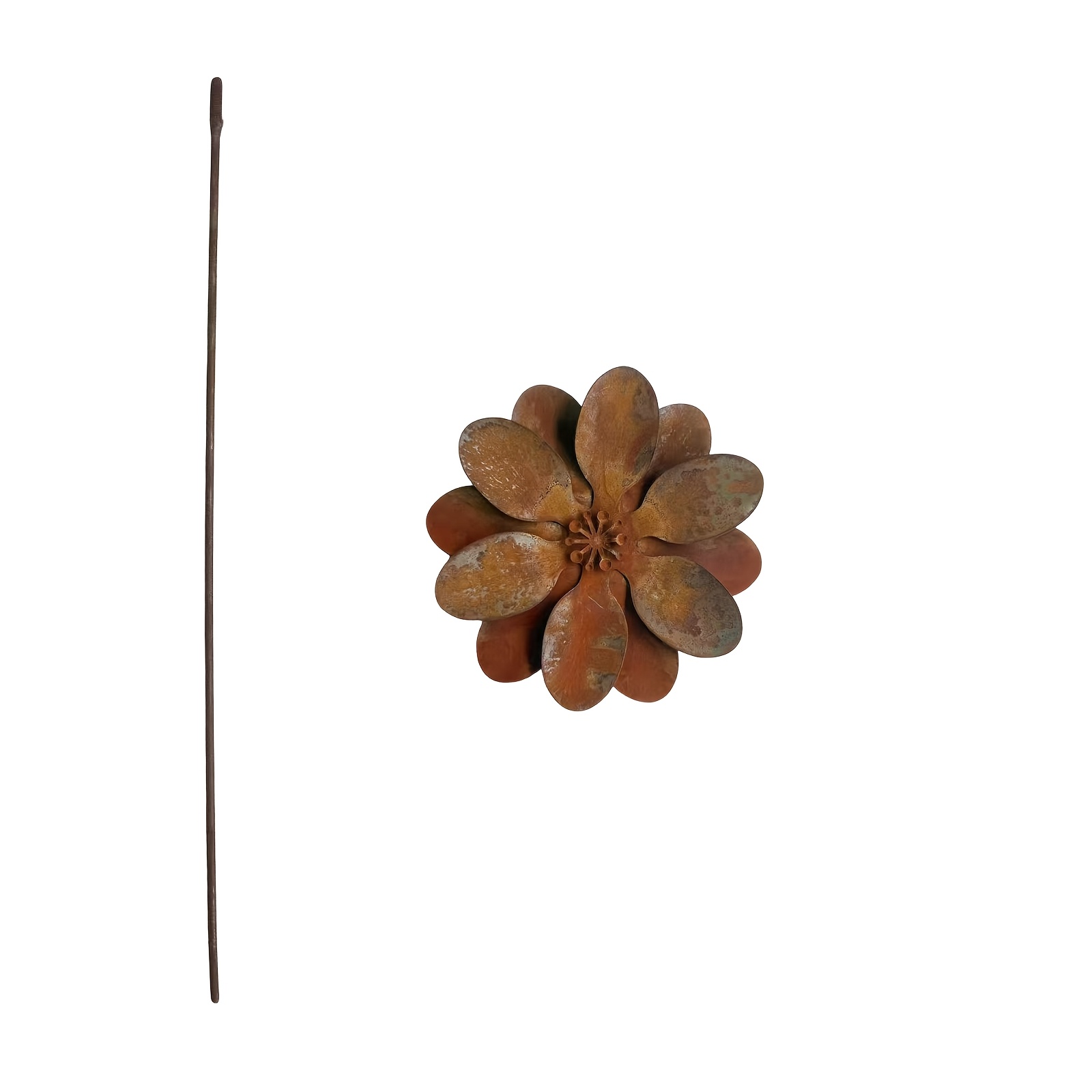 E-shop [3D] Dreidimensionales florales Metalldekor, verrostetes Gartendekor, Rostdekoration, geeignet für Gärten, wetterfester Gartenständer aus Stahl,