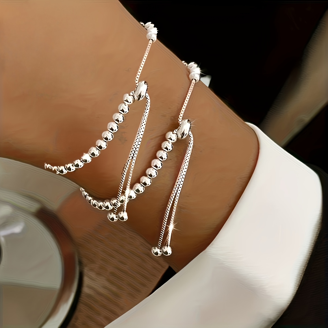 TEMU 2pcs Fashionable Boutique Bracelet, Simple And Versatile Pull-out Bead Bracelet, Stylish And Versatile - Suitable For Men And Women,