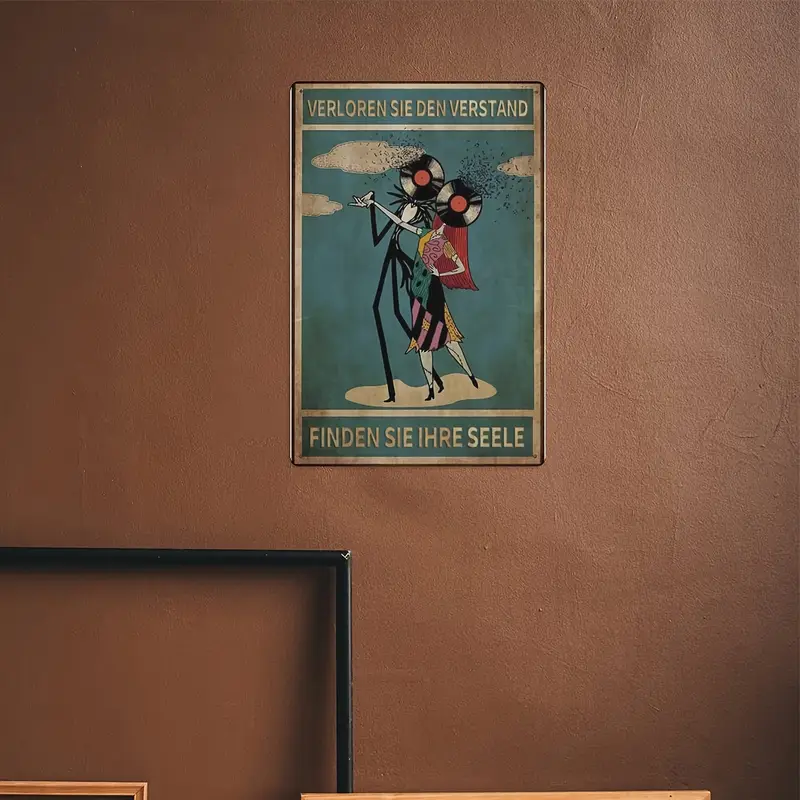 одна алюмінієва табличка зі смішним вінтажним написом, втративши , знайди свою душу, персоналізована табличка вінтажного для дому на стіну в кімнаті 8 х 12 дюймів / 20 х 30 см Опис товару 3