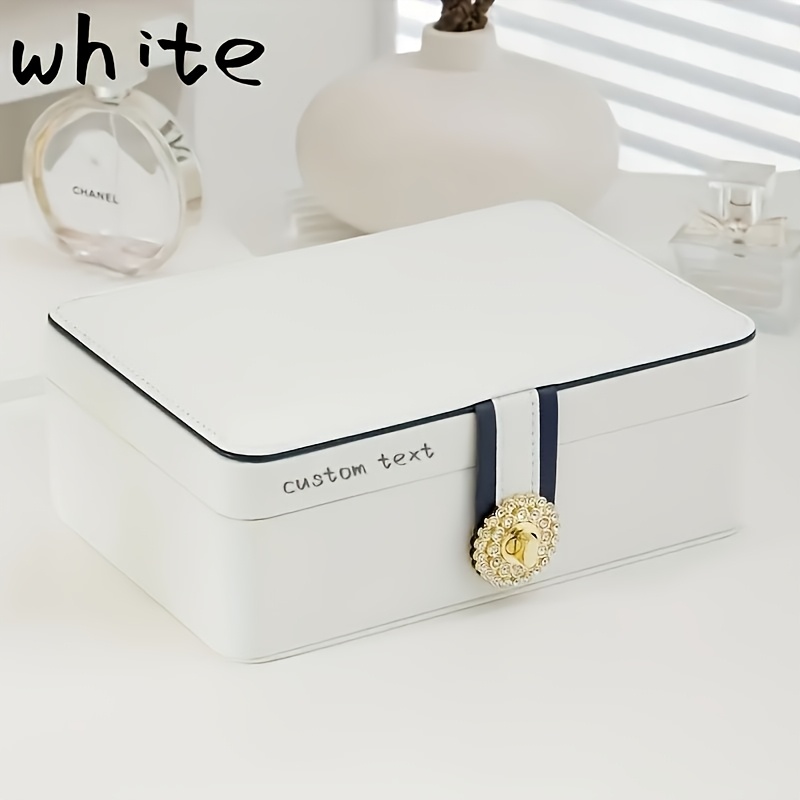 Customizable Double-Layer PU Jewelry Box