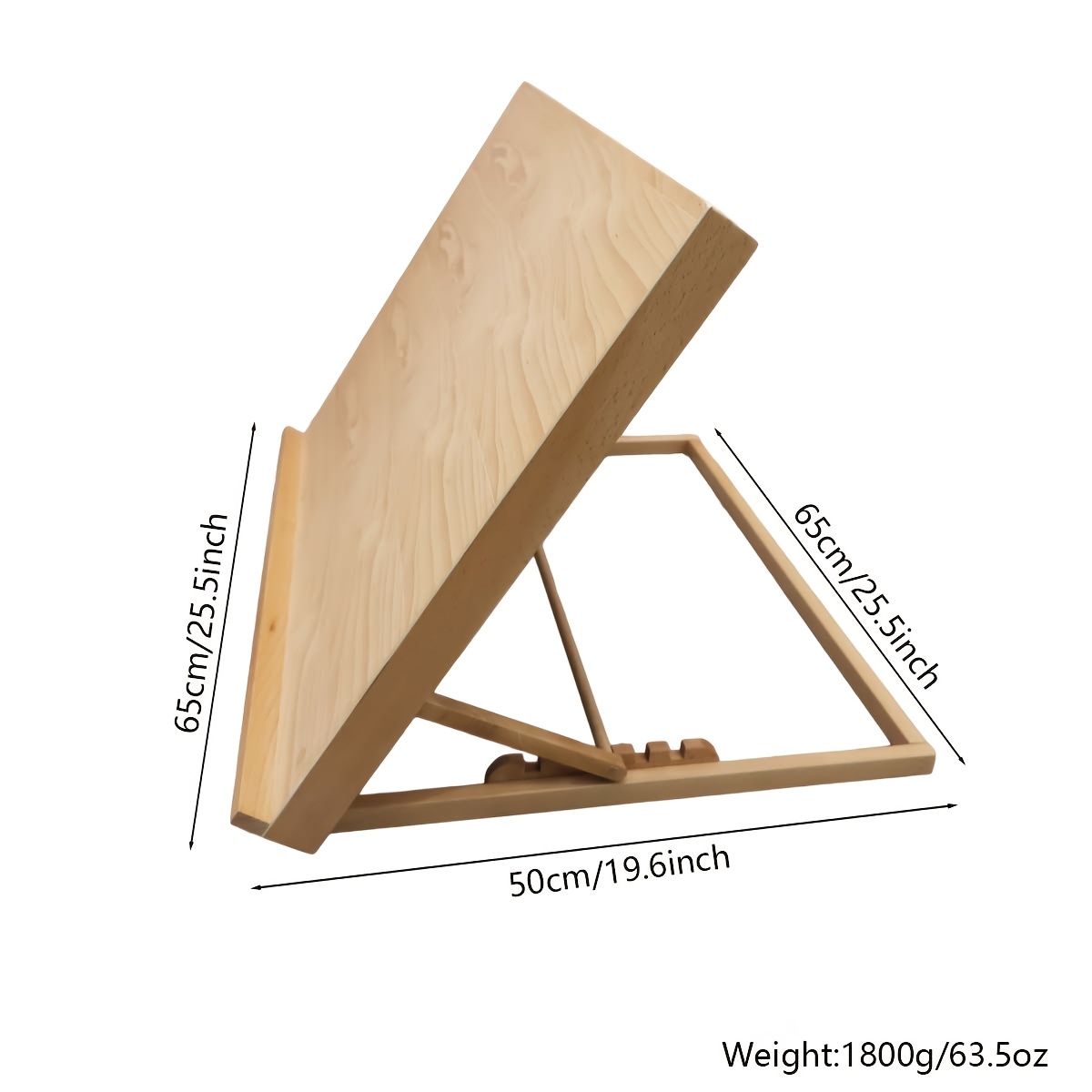 TEMU Wooden A2 A3 Desktop Drawing Stand, Tabletop Easel With Elastic Band, Adjustable Art Desk With Non-slip Base, Wooden Artist Easel, Portable