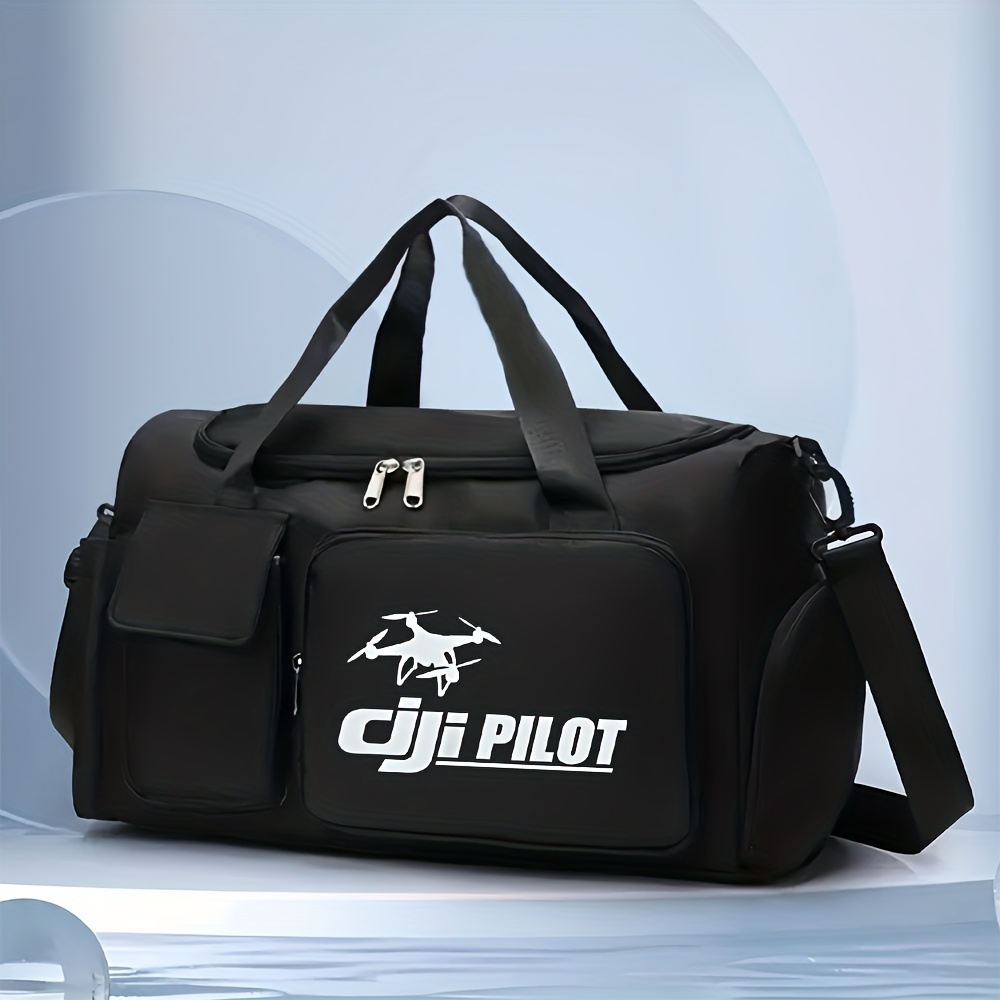 TEMU 1pc Dji Pilot Drone Backpack/duffel Bag - Large Capacity Drone Case With Drone Compartment, Heavy-duty Oxford Construction, Adjustable Strap &