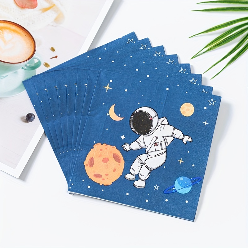 

20pcs, Disposable Napkins With Space Astronaut Planet Element Theme Pattern For Parties, Birthday Decor, Birthday Supplies, Party Decor, Party Supplies, Holiday Decor, Holiday Supplies