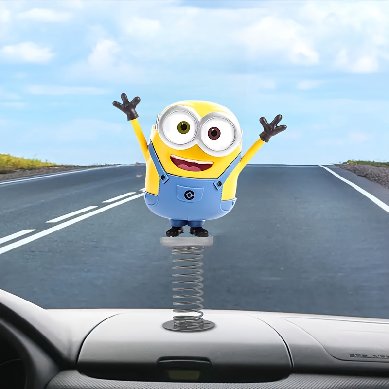 

1pc Minions Acrylic Spring Decoration - Minion Character For Car Dashboard & Desk, Ideal Gift For Family & Friends, No Batteries Needed, Mini Car Decal