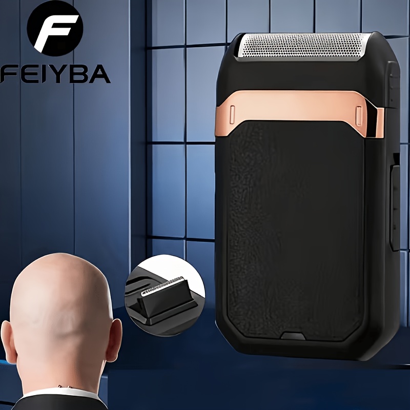 TEMU Rasoio Elettrico, Idea Regalo per le Feste, Ricaricabile USB, Rifinitura di Precisione di Barba, e della Testa, per Casa e Auto, Viaggi, da