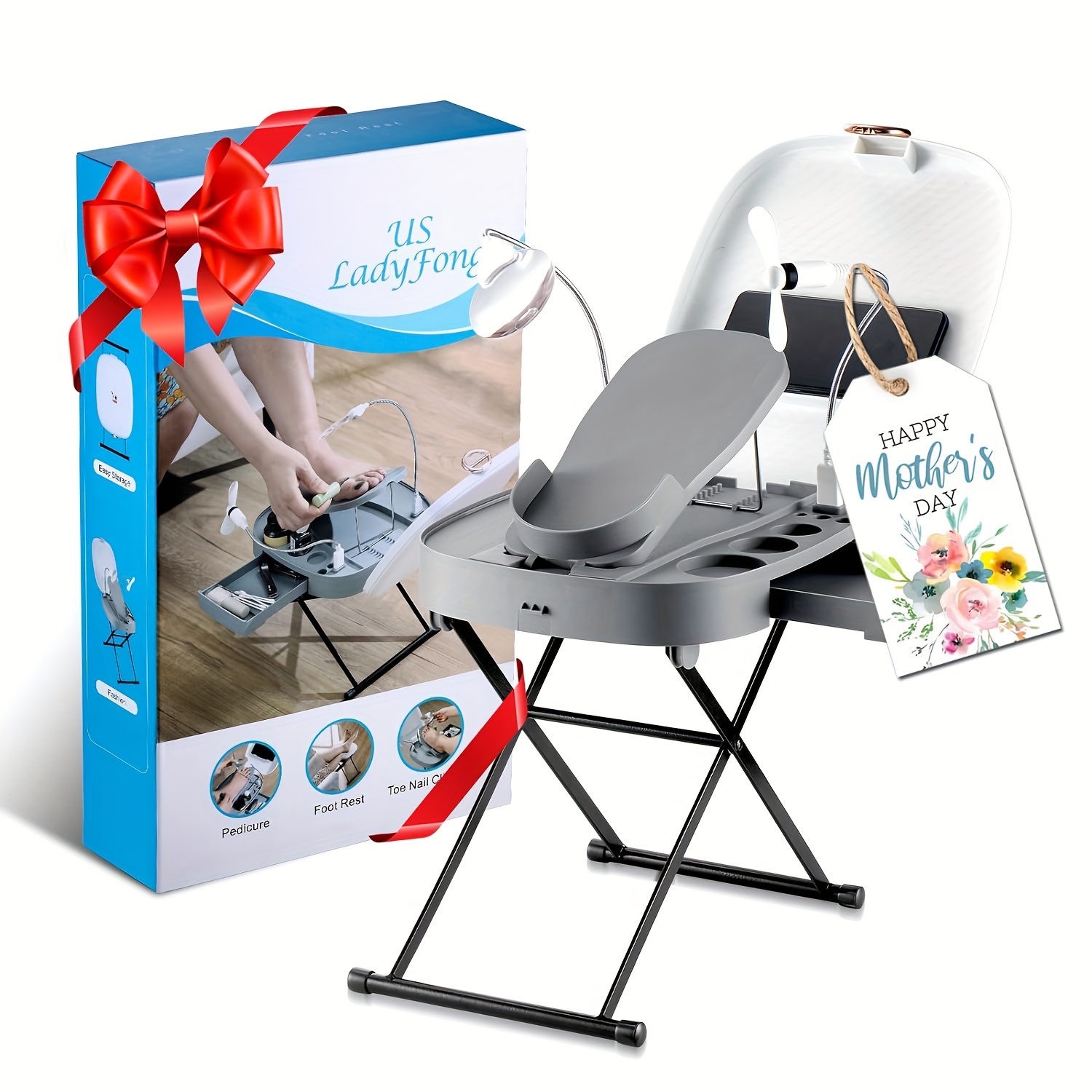

Pedicure Stool The Pedicure Tools For Easy At-home Pedicures Adjustable Pedicure Foot Rest, For Mom From Daughter, Son - Birthday Gifts For Women
