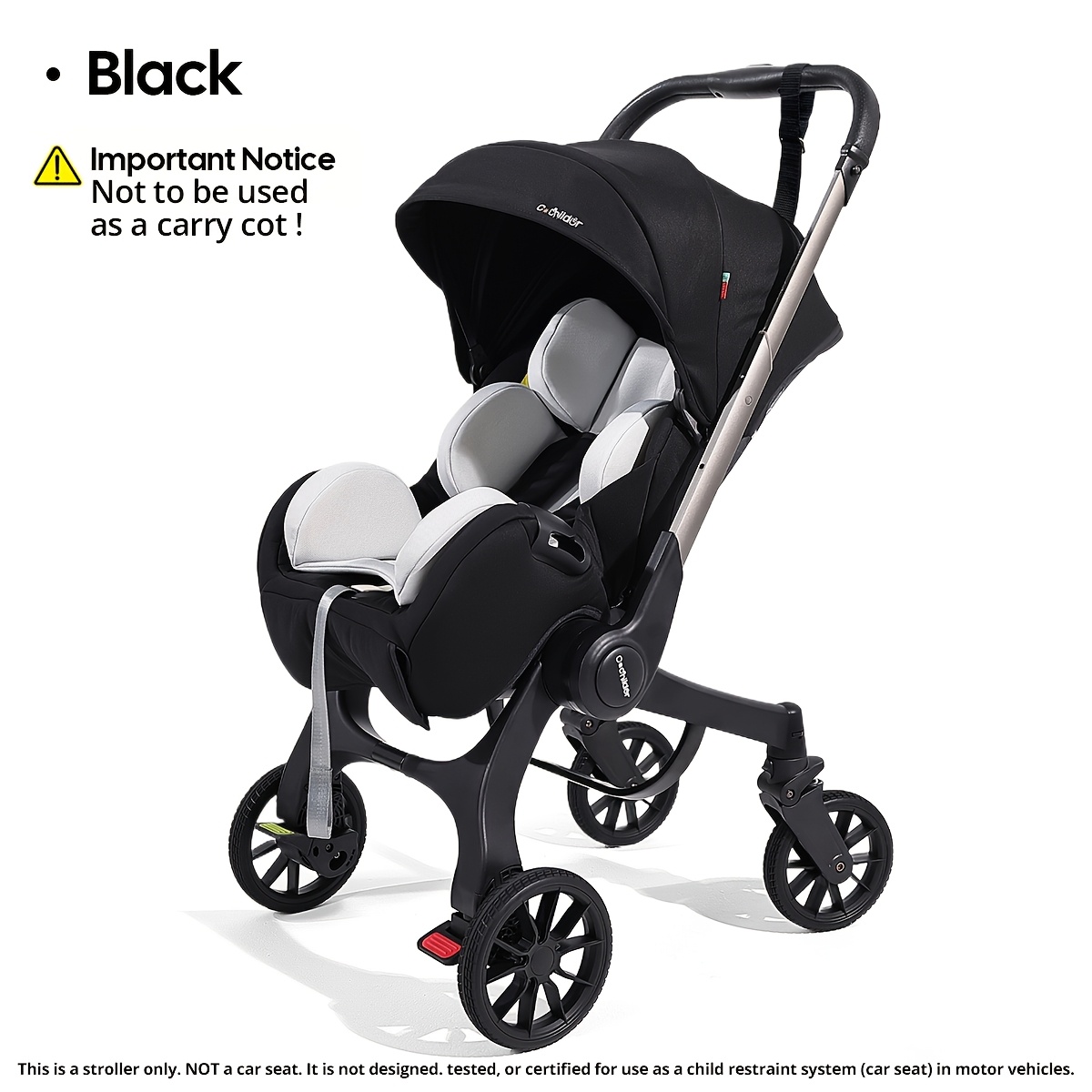 Image of Cochildor Lightweight Baby Stroller | Travel Pushchair With Adjustable Recline, 5-point Harness, Canopy - Ideal For Outdoor Trips & Shopping (black/grey/green/apricot/pink)