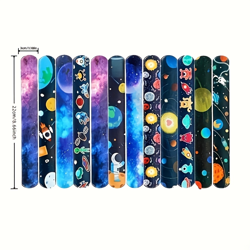 12 24pcs space   bracelet popular cartoon circle toy bracelet party decoration gift   award gift exchange valentines day birthday party supplies birthday gifts party decorations