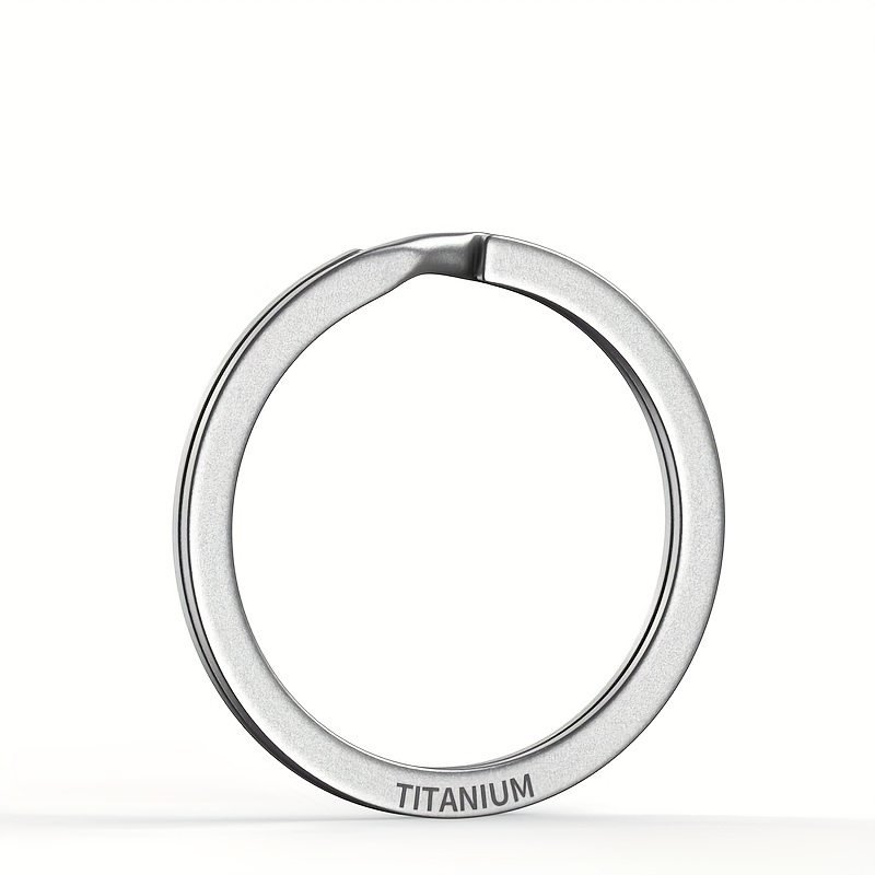 E-shop 2 Stück Schlüsselanhänger aus Titanlegierung, rund, Schlüsselbund, kreatives Geschenk für Männer, leicht, langlebig, stilvolles Design, Unisex –