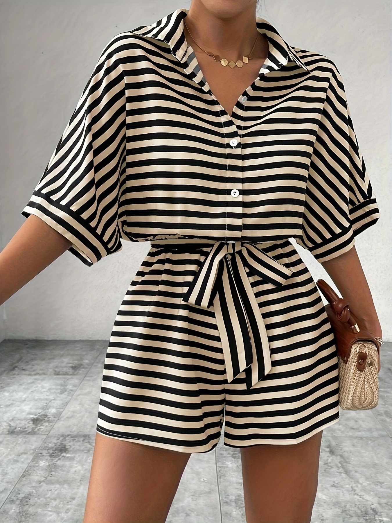 striped casual short dress for women Sasha Multi Stripe Short Dress | Women's Clothing