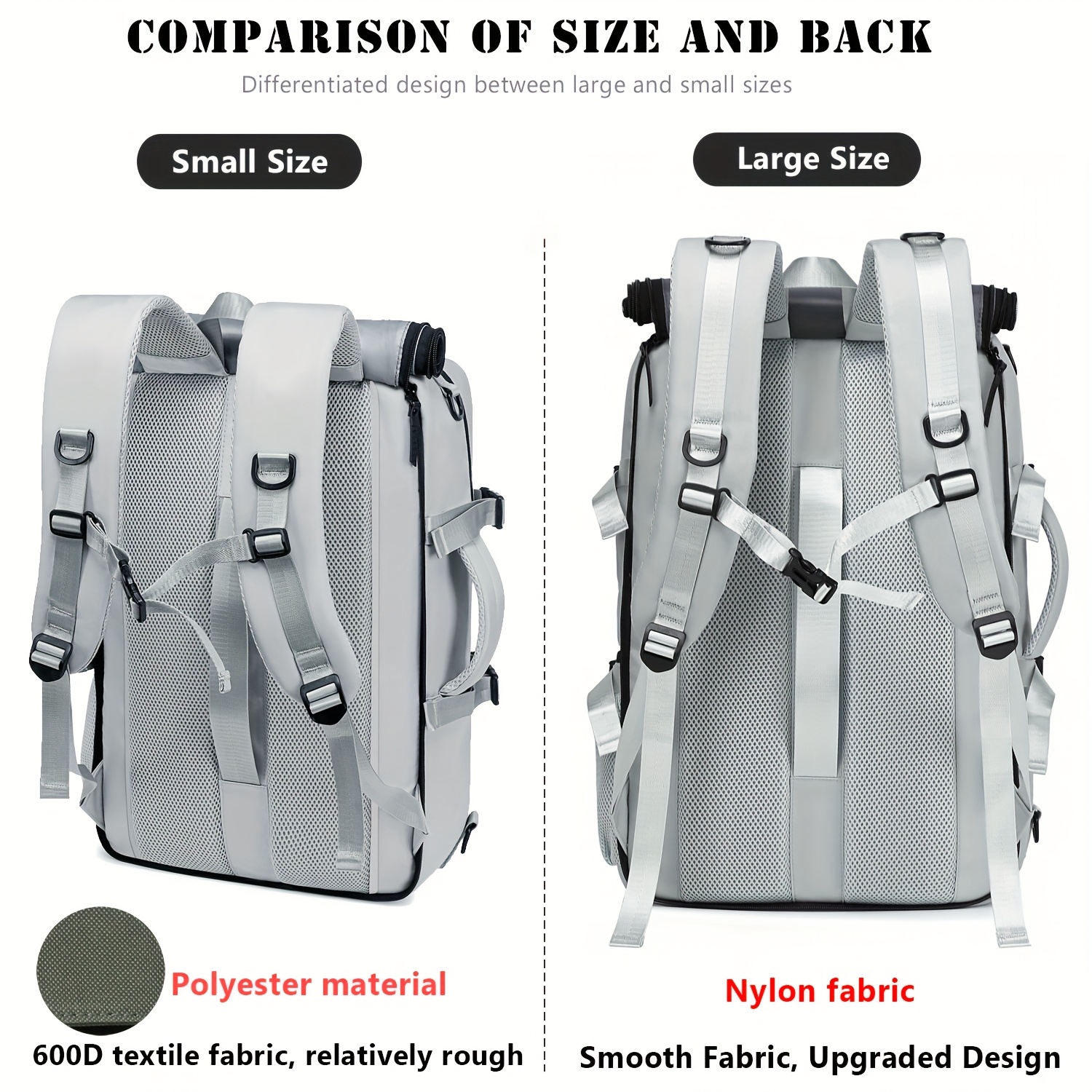 1pc Bolso de Viaje para Hombres, Bolso de Gran Capacidad para Senderismo, Bolso Multifuncional para Negocios y Computadora, Bolso Impermeable con Bolso para Tenis