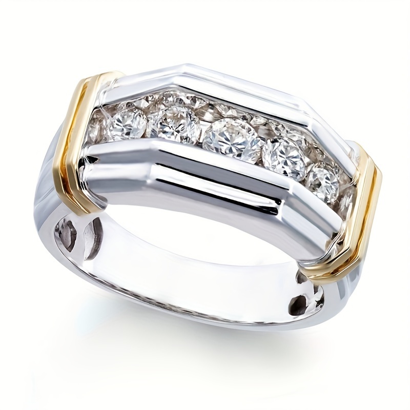 

Men' , , Double-tone, Synthetic Zirconia, Zinc Alloy, , Unisex,