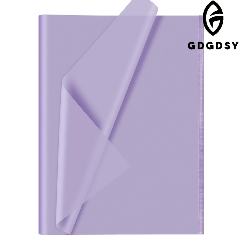 Image of 60 Sheets Lavender Purple Tissue Wrapping Paper - Bulk Purple Tissue Paper Suitable For Weddings, Birthdays, Holidays, Diy Crafts - Elegant Lavender Gift Wrap Sheets Bulk Pack
