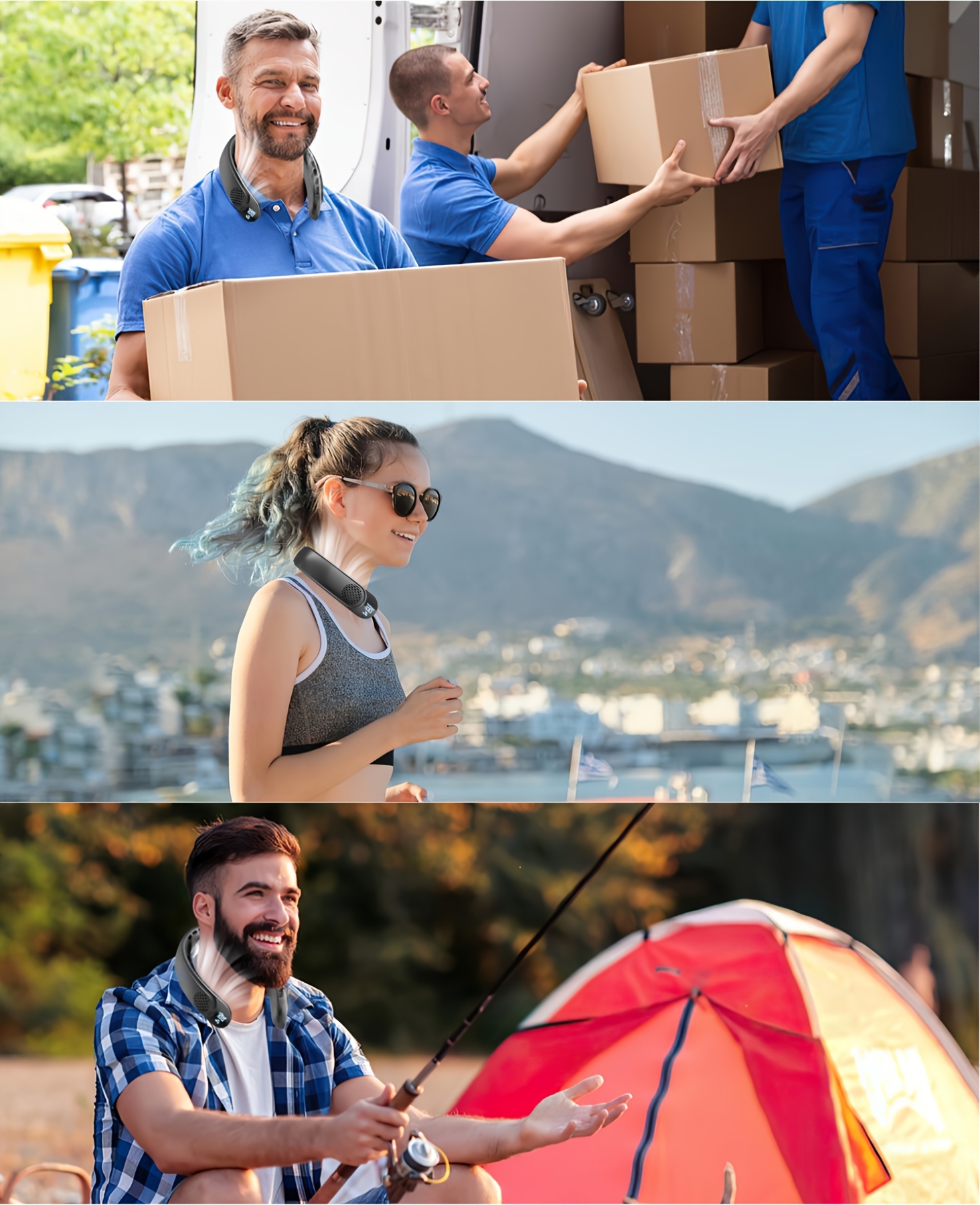 Wearable Neck Fan, Featuring 4 Turbo Settings, Powered by a 4000 Mah Battery, USB Rechargeable, with 3 Speed Options And 360° Airflow, Includes an LED Display, Perfect for Home, Office, Travel, Or As a Gift