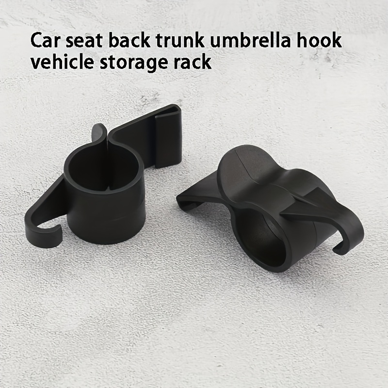 TEMU 2pcs Pcs Car Trunk Umbrella Hook/trunk Installation Bracket/umbrella Rack/trunk Storage Hanger/for Hanging Umbrellas/fishing