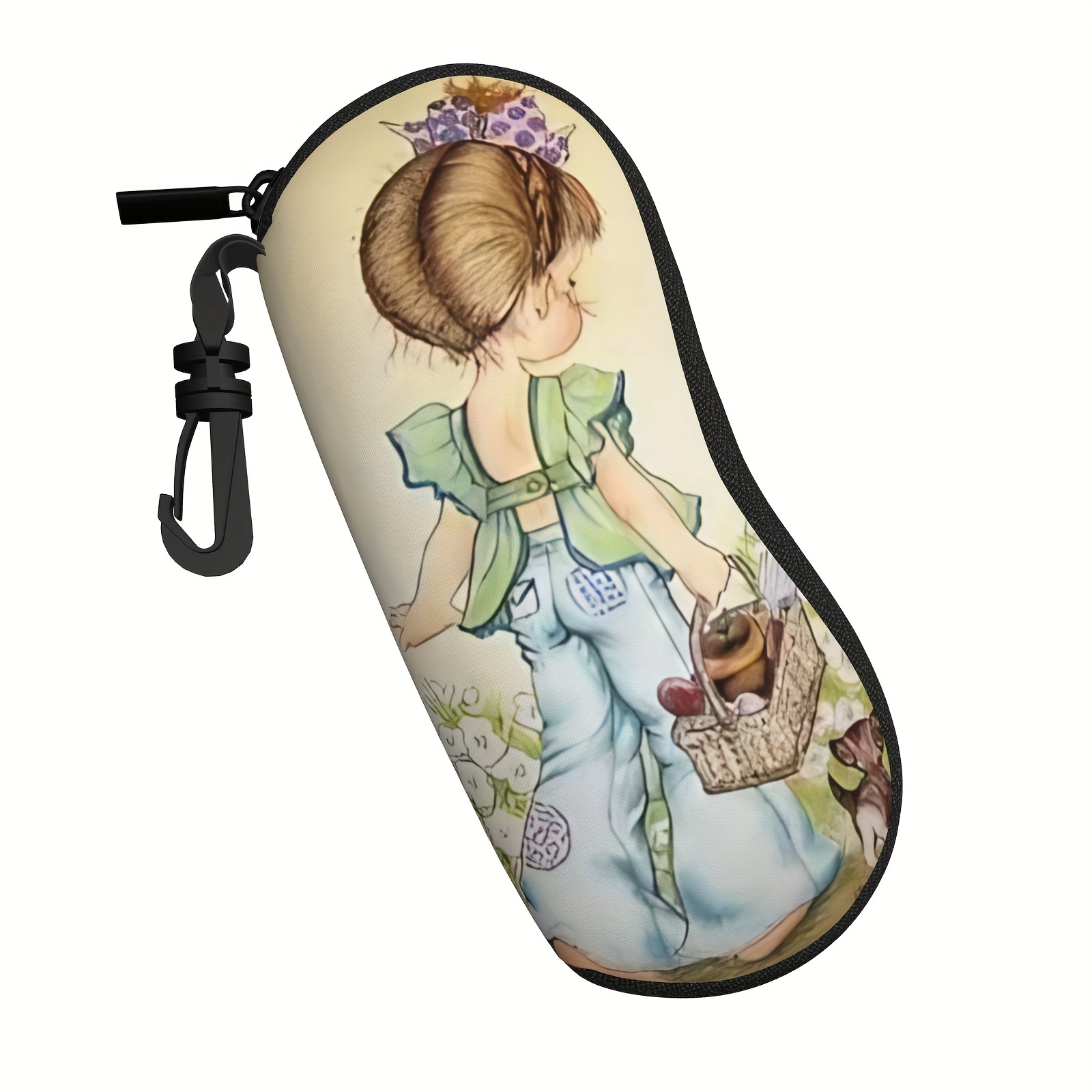 

Étui à lunettes souple portable Sarah Kay avec fermeture éclair, pochette à lunettes légère pour hommes et femmes - Design d'illustration élégant