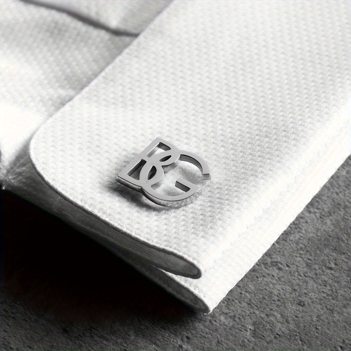 Customizable Elegant Stainless Steel Cufflinks with Initials