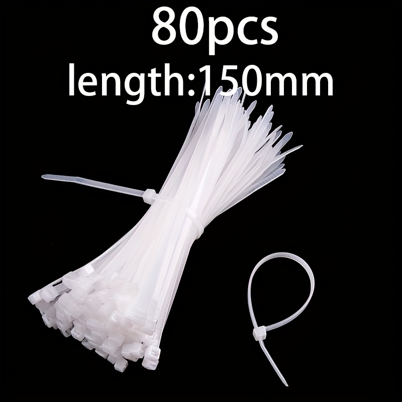 E-shop 5X150/200/250/300/350 Weiße Kabelbinder Selbstsichernde Kabelbinder Nylon Kabelbinder Starke Kabelbinder Kabelbinder Kabelbinderbänder
