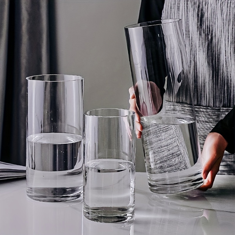 3 Acrylvasen-Set, Transparent – Hohe Bodenvase 40,6 Cm + 2 Kleine Vasen, Unzerbrechlich, Für Blumen & Deko
