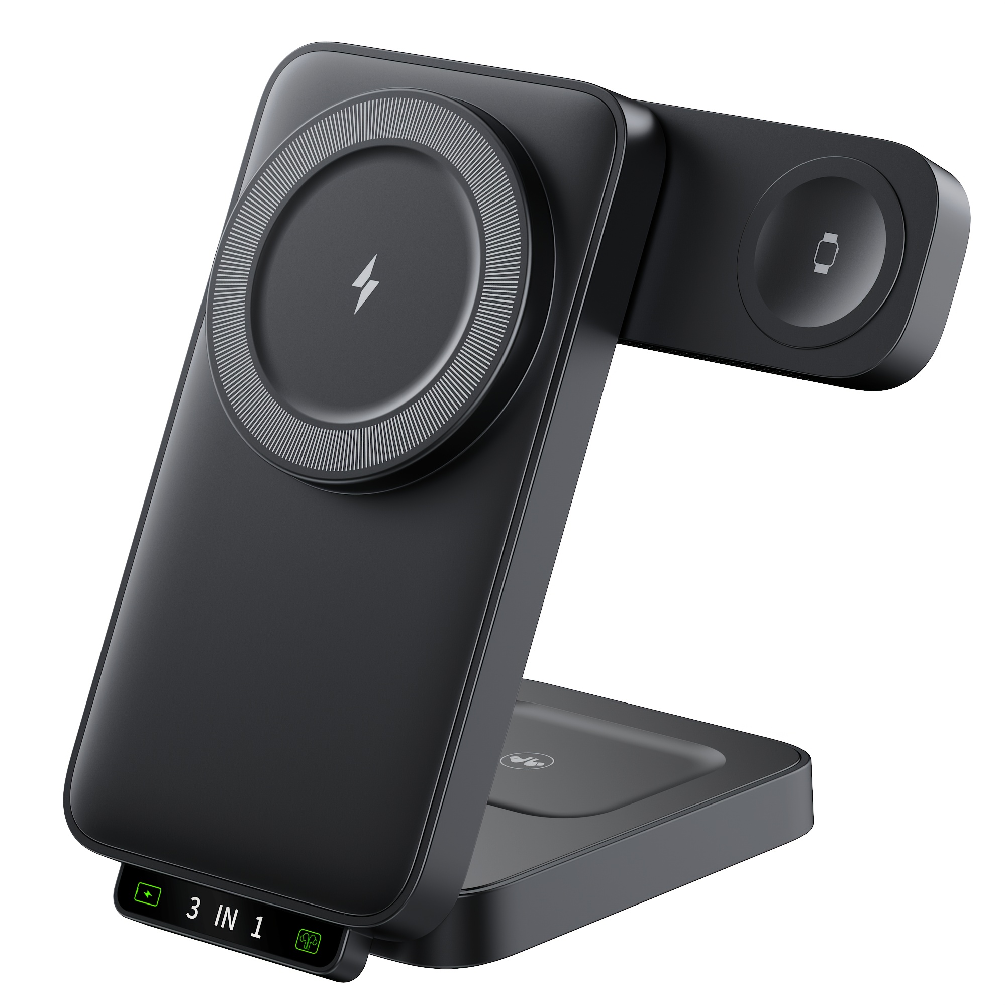 Image of Magnetic Foldable Wireless Charger 3-in-1 Charging Station, Compatible With Iphone Air/17/16/15/14/13/12 Series, Watch And Airpods Pro/4/3/2, With Fast Adapter
