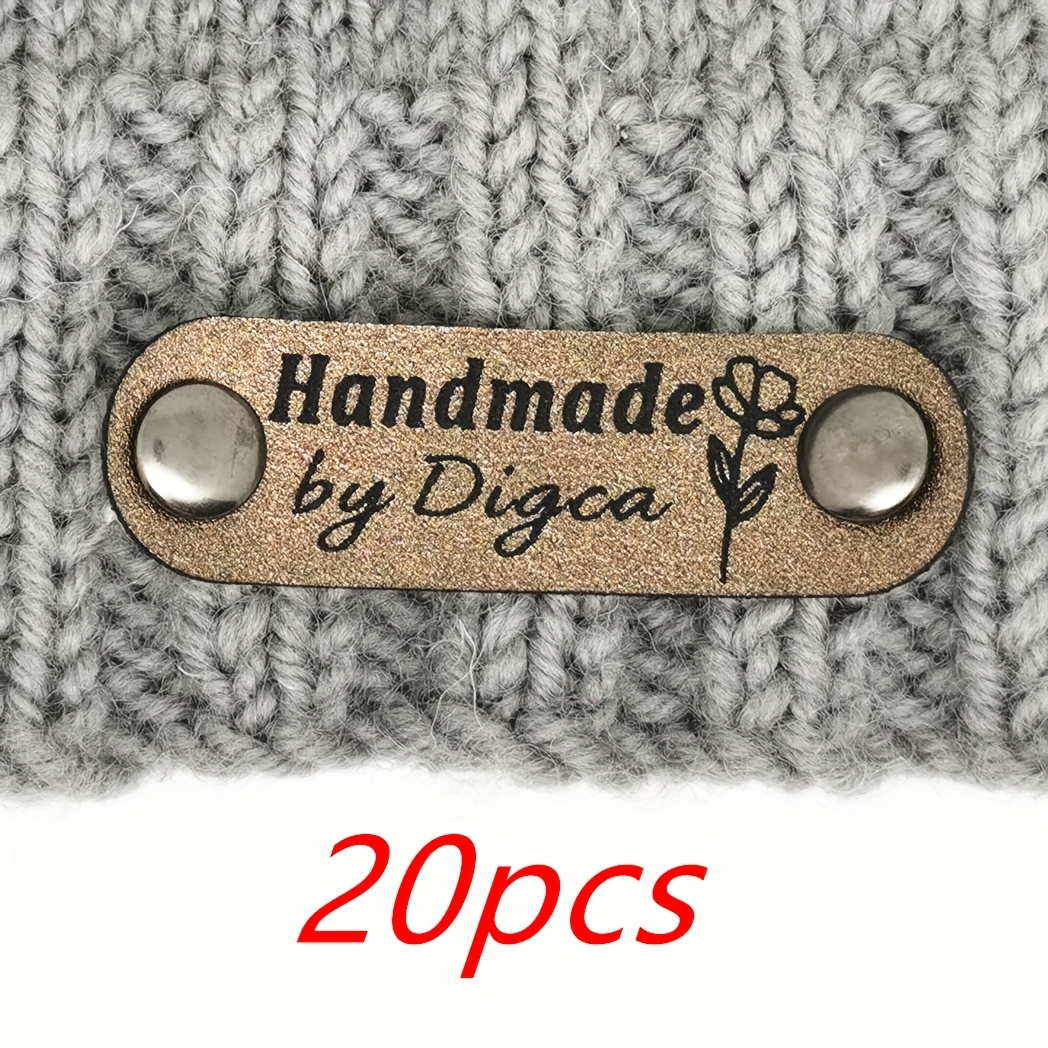 TEMU Custom 20pcs Small Tags With 40 Sets Of Pins, Handmade Lettering, Personalize Your Products