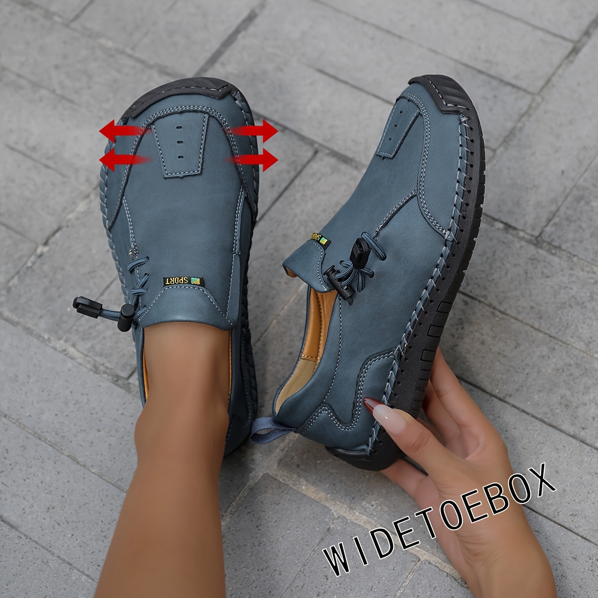 Couple's Wide Fit Sneakers, Comfortable Roomy Toe Box Shoes