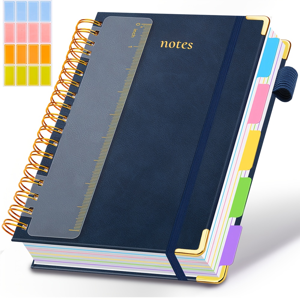 Image of A5 Spiral Notebook With Ruler - 300-page Hardcover Journal, 100gsm Thick Paper, Vintage Style, , Pink Faux Leather Cover, Ideal For Work, School, And College , Notebooks