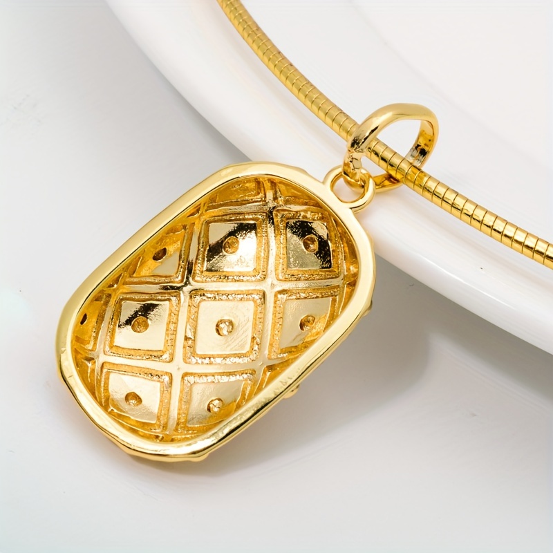Men's Square Knot Pendant Necklace & Earrings Set