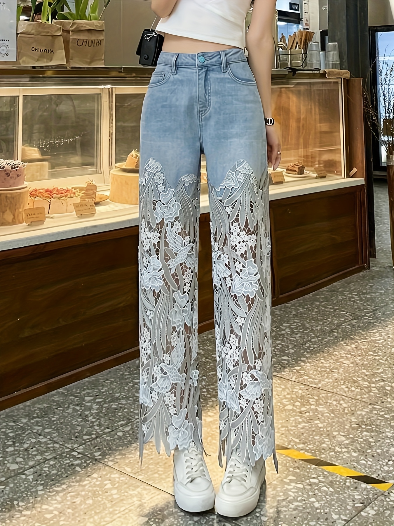 デニム・ジーパン IONSEOUL Ripen Lace Vintage Denim Pants IONSEOUL Ripen Lace Vintage Denim Pants (IONSEOUL/デニム
