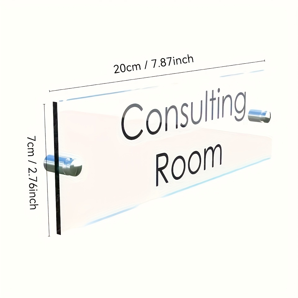 TEMU Insegna da Parete 2D, 1pz Personalizzata per Ufficio - Targhetta Acrilica Qualit� Contemporanea da Muro, Non Richiede Elettricit�, Multiuso per
