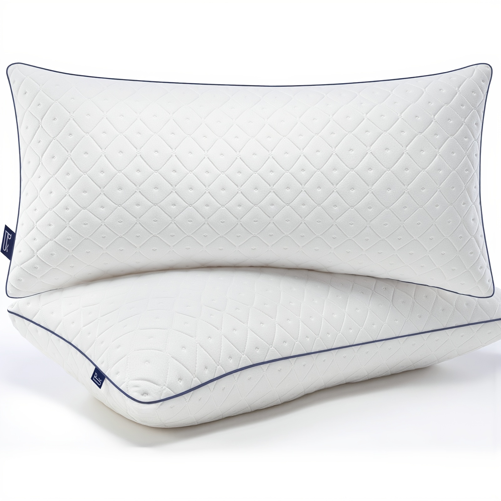Image of 2pcs Bedding, Pillowcases With Zipper, 40x80cm/ 80x80cm, Sleeping Pillows Made Of Premium Microfiber Filling, Breathable And Soft Pillows, Machine Washable, Height Adjustable