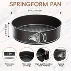 1pc black non stick springform cake pan with removable bottom for baking pizza pan shape suitable for cheesecake