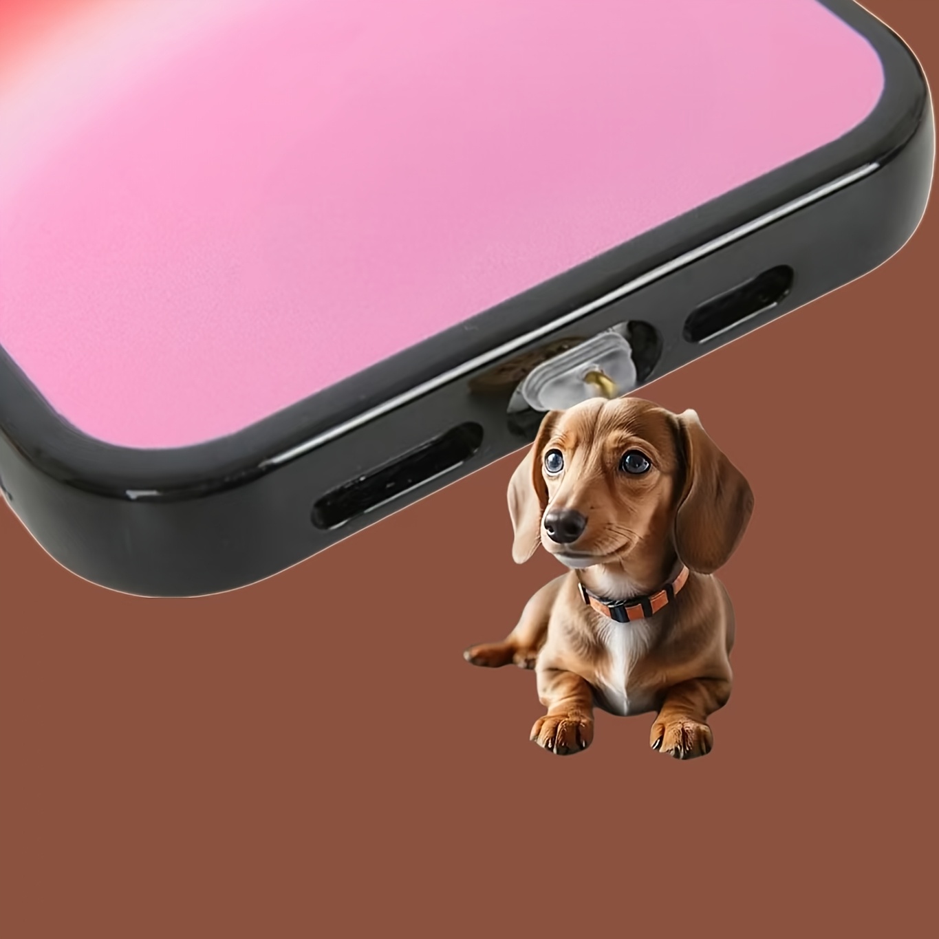 

1pc Dachshund Acrylic Phone Dust Plug, Compatible With Iphone/type-c Android Connectors, And Maintenance Accessory