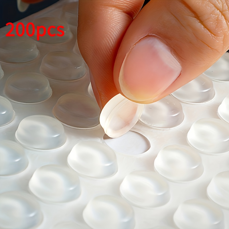 E-shop 200 Stück halbkugelförmige zylindrische Silikon Gel Partikel - Selbstklebend, Antikollisions, Schallschutz, Anti-Rutsch- und Stoßdämpfend -