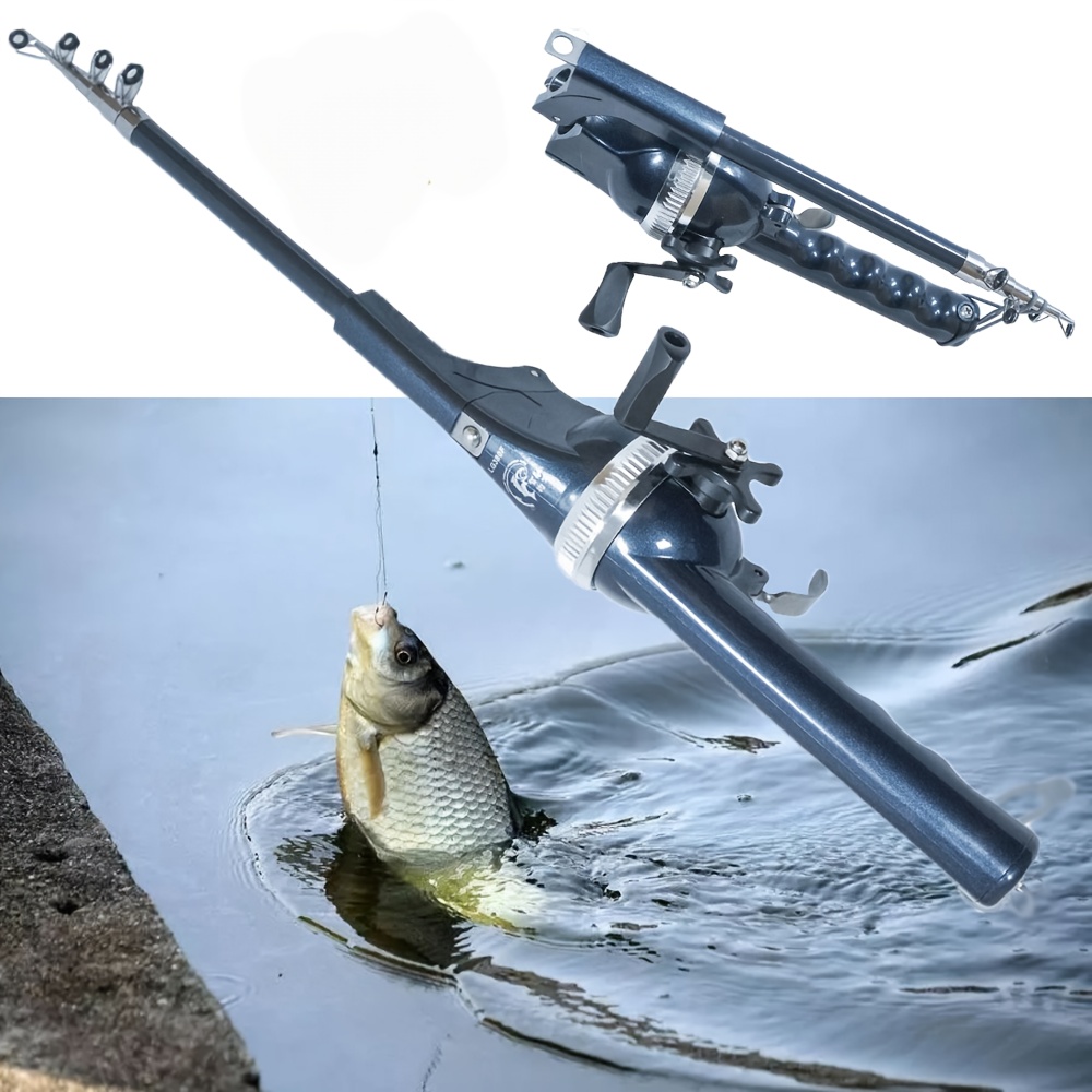 foldable telescopic fishing rod spinning reel Temu United Kingdom