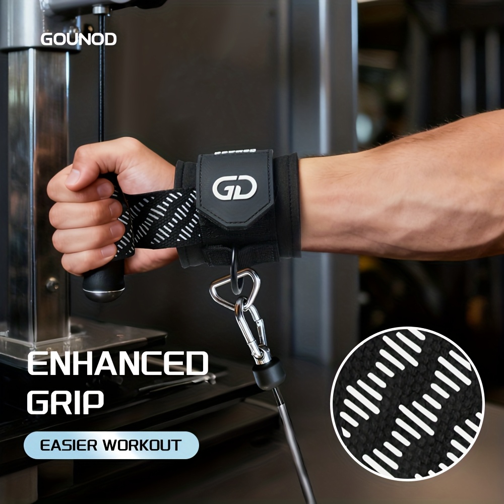 2pcs Heavy-Duty Anti-Slip Grip Straps - Thickened Material, Non-Slip Wristbands for Deadlifts, Pull-Ups, Barbell, Gym Equipment - Durable Workout Straps with Secure Fit