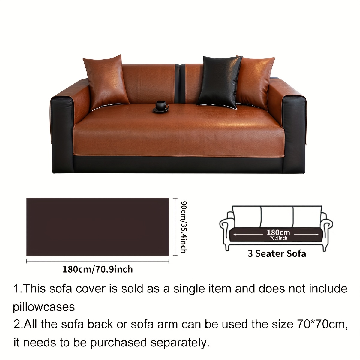 capa de sofá em couro sintético moderno qualidade e - Temu Brazil, image size:1200x1200