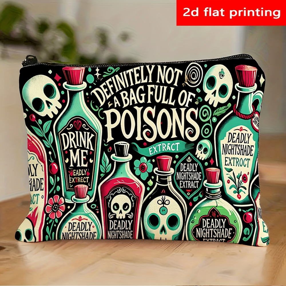 TEMU 1 pz di Design per Bevanda per Piante, Borsa per Trucco con Cerniera, Borsa per Trucco a Portafoglio e , Borsa Portaoggetti Portatile, Borsa per