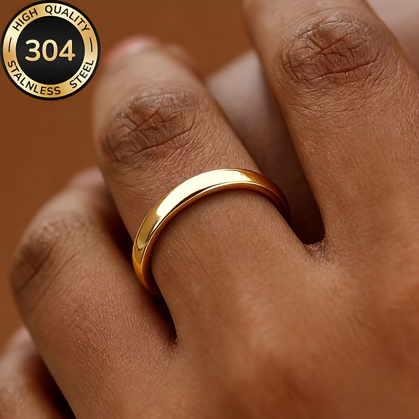 TEMU High-quality Hypoallergenic Stainless Steel Open-ring, Tarnish-resistant, Simple And Elegant, A Fashionable Women's Ring Suitable For Daily Wear